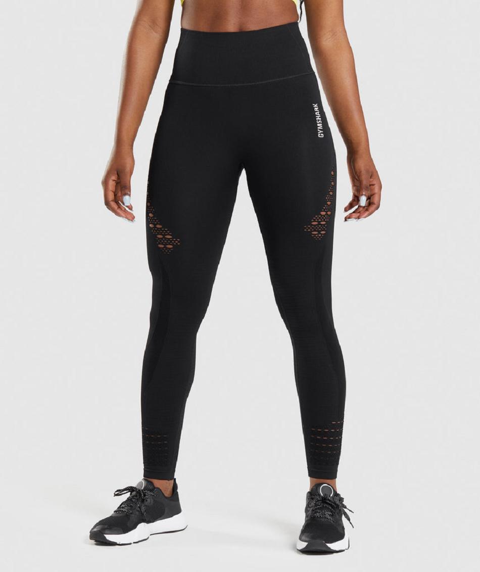 Gymshark Energy Seamless Ženske Tajice Crne | HR 3992QMA